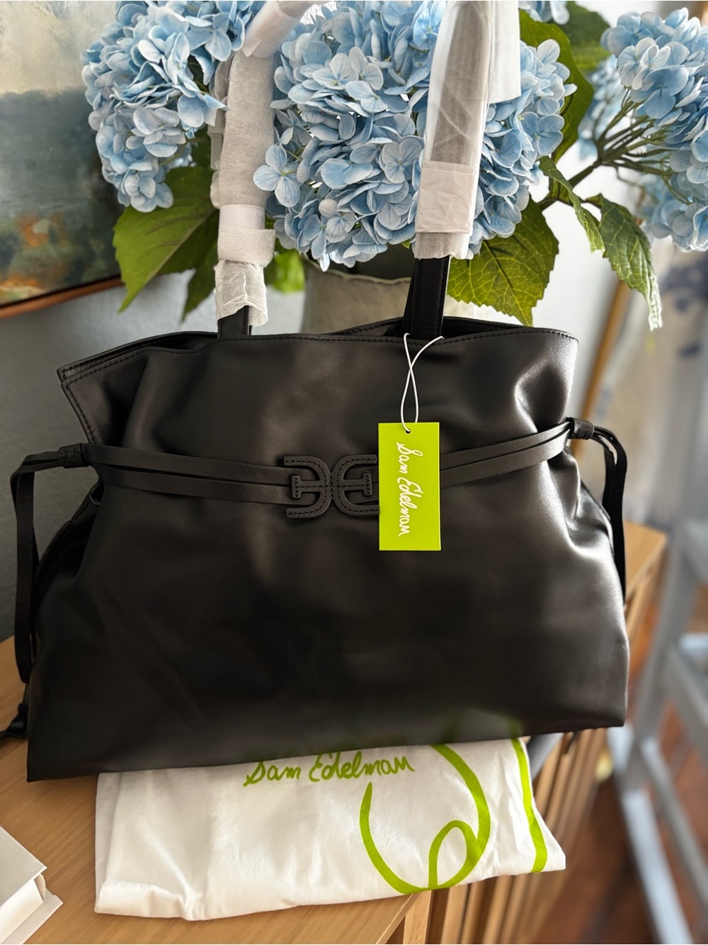 Sam Edelman Poppy Large Leather
Drawstring Tote - Picture 5 of 6